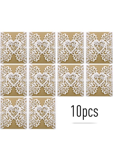 Mufunye 10 Adet Davetiye Kartı Davetiye Tutacağı Düğün Doğum Günü Partisi Yıldönümü İçin