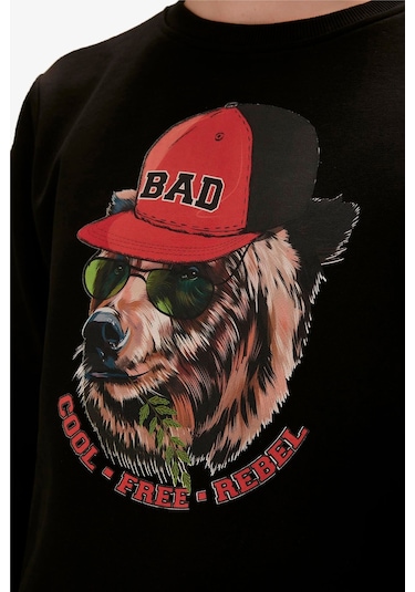 Bad Bear Rebel Crewneck Erkek Siyah Sweatshirt 23.02.12.019-c01 Siyah Bad Bear Rebel Crewneck Erkek Siyah Sweatshirt 23.02.12.019-c01 Siyah