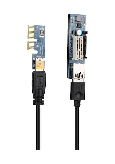 Fosenze Pcı-e X1 Uzantı Kablosu Siyah - Anakart Arayüzünü Korumak, Madencilik Cihazlarına Bağlanmak İçin 30cm Uzunlukta Dayanıklı Malzeme