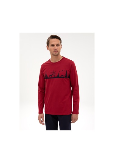 Pierre Cardin Erkek Bordo Pijama Takım 50322636-900 Bordo