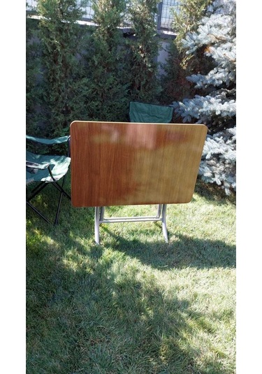 Dekoratif Katlanır Masa Bahçe Ve Çalışma Masası 60 90 Ceviz