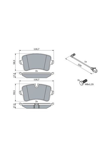 Audi A6 2.0tdı 2011-2018 Bosch Arka Balata Wva24606