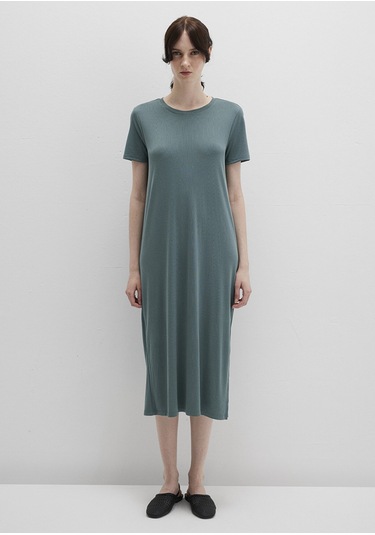 Mavi - Tencel Tm Modal Yeşil Midi Elbise 1310777-71917 Yeşil