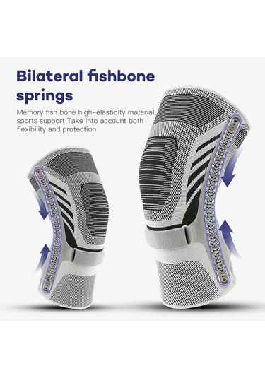 Conventions1 En Yeni Erkek Diz Desteği, Kaymaz Ve Aşınmaya Gri