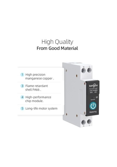 Tongxida Tuya Akıllı Devre Kesici, Kablosuz E22496-5 40a