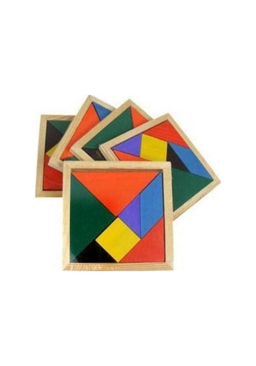 7 Parça Ahşap Tangram - Eğitici Tangram -