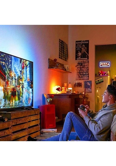 App Kontrollü Ve 44key Uzaktan Kumandalı 5050rgb Parti Atmosferi Işıkları 44key -15m