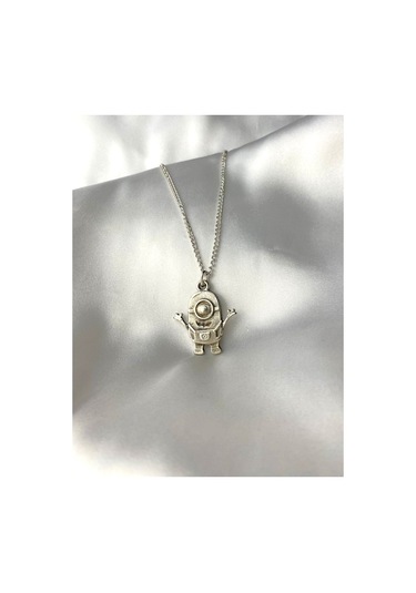 Eğlenceli Minyonlar - Gümüş Kaplama Kolye Çok REnkli