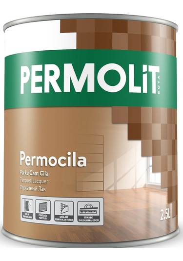 Permolit Ahşap Parke Şeffaf Parlak Cam Cila 2.5 Lt.