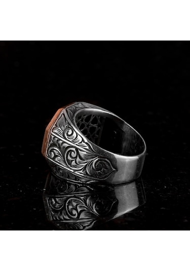 El Yapımı Solomon Mührü Gümüş Yüzük, Davut Yıldızı Yüzüğü, 925 Ayar Gümüş Yüzük, Solomon Mührü Yüzüğü Gümüş