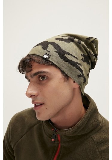 Bad Bear Camo Simple Iı Forest Yeşil Kamuflaj Bere - Koyu Yeşil