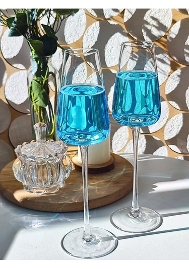 Glass Concept Şarap Ve Şampanya İçin İnce Ayaklı Uzun Kadehler 2 Adet 211606399 Beyaz