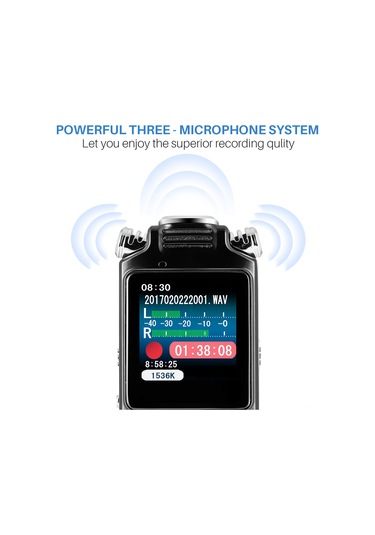 Teltree Vr001 Taşınabilir Yüksek Kaliteli Ses Kayıt Cihazı, 8gb Hafızalı, Çift Mikrofonlu, Gürültü Azaltma Özellikli