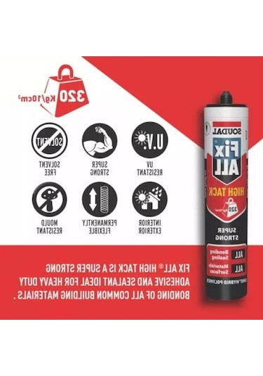 Yüksek Güçlü Montaj Yapıştırıcısı 290 Ml