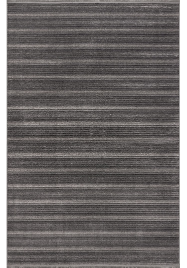 Koza Halı Stripe Antrasit Kilim Kaymaz Taban Salon Oturma Odası Antre Halıs Antrasit