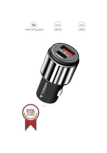Torima C16 Silver Tüm Araçlara Uyumlu Araba Seyehat Çakmaklık Şarj Cihazı Çift Usb Araç Içi Şarz Soketi