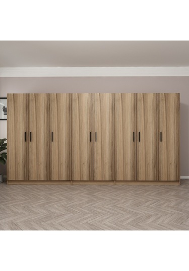 Minar Kale 8 Kapaklı 4 Ç Dolap Dore 210cm Ceviz