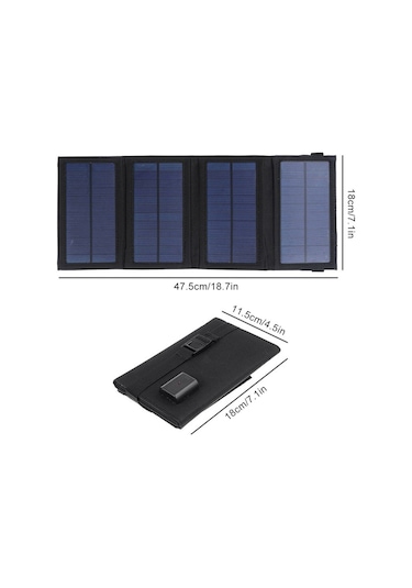 Outdoor 5V 10W Usb 4 Güneş Paneli İle Güç Bankası Şarj Cihazı Kamuflaj