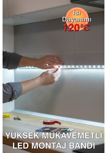 Led Montaj Bandı 10mm X 5mt, Şeffaf