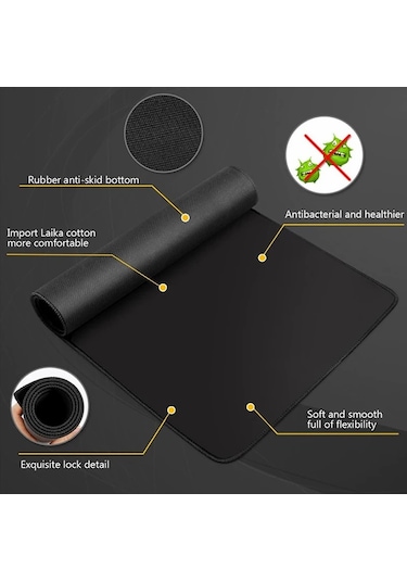 Cbtx 300 X 800 X 3mm Soyut Sıvı Desenli Kauçuk Mouse Pad Büyük Kaymaz Mouse Mat - Stil F