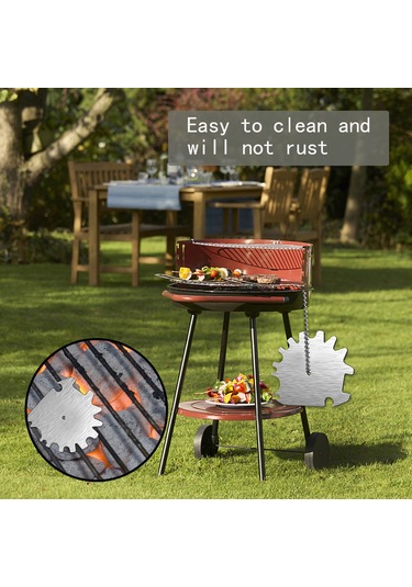 Konesam Stainless Steel Barbekü Temizleme Aleti: Tırpan Ve Fırça İle Mangal Izlerini Tamamen Kaldır Çok Renkli