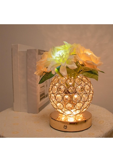 Suntek Gül Masa Lambası Gece Yapay Çiçek Yılbaşı Düğün Altın Diğer