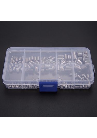 Nayomiglow 200 Adet 304 Paslanmaz Çelik Vida Altıgen Soket Vida Çeşitleri Seti M3/m4/m5/m6/m8 13x7x3cm