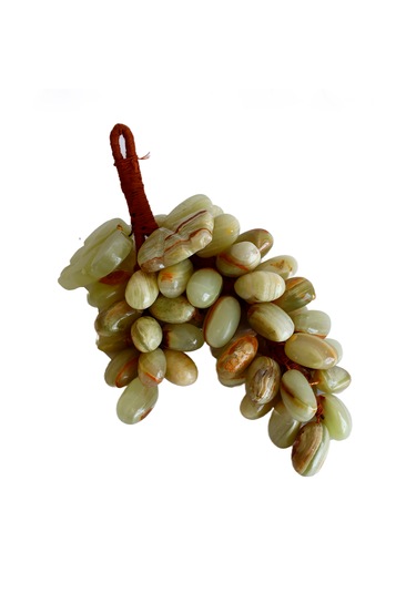 Doğal Oniks Taş 50 Taneli Üzüm Dekor Feng Shui Bereket Ve Bolluk Sembolü, El Yapımı Şık Ev Aksesuarı Yeşil