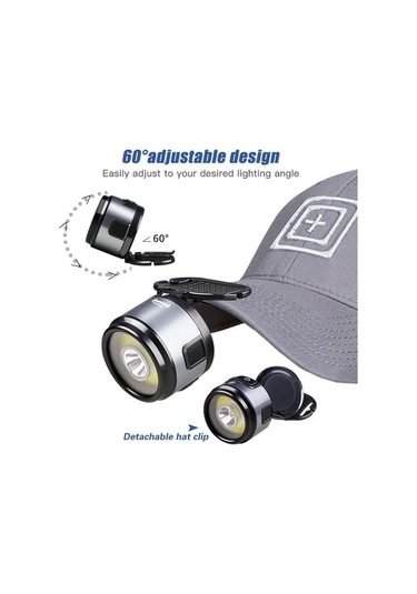 Pazly Şarj Edilebilir Süper Parlak Led Kafa Lambası - Açık Hava El Feneri Siyah Siyah