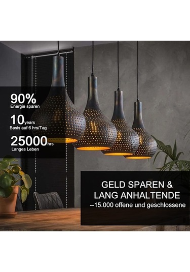 Vintage E27 Led Lamba, Kısılabilir E27 Vintage Lamba 4w G80, Vintage E27 Lamba Sıcak Beyaz 2700k, Vintage Led Lamba İdeal - 4'lü Paket