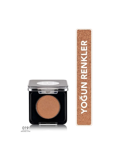 Flormar Mono Yüksek Pigmentli & Doğal Işıltılı Kompakt Göz Farı 019 Bronze Star
