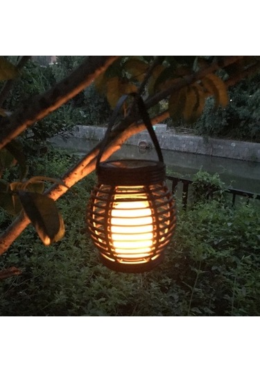 Pazly Sepet Rattan Masa Led Lambası Lambası Lambası Kafes Güneş Dokuma Cbtx Bahçe Aydınlatma Asılı Alev Açık 51 Kf