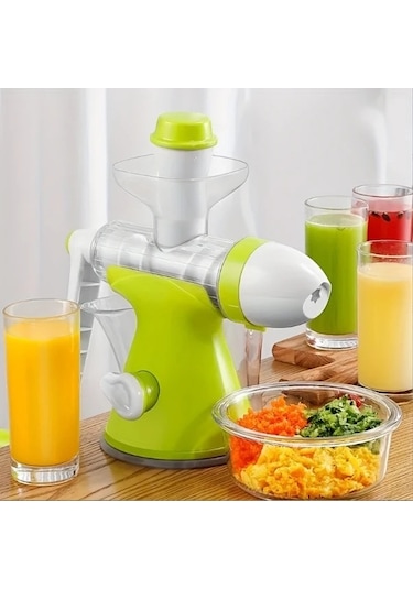 Fastbuy El İle Sıkılan Yeşil Limon Suyu Sıkacağı Şeffaf Kapaklı Çok Fonksiyonlu El Değirmeni Dayanıklı Plastik Evde Taze Meyv Yeşil