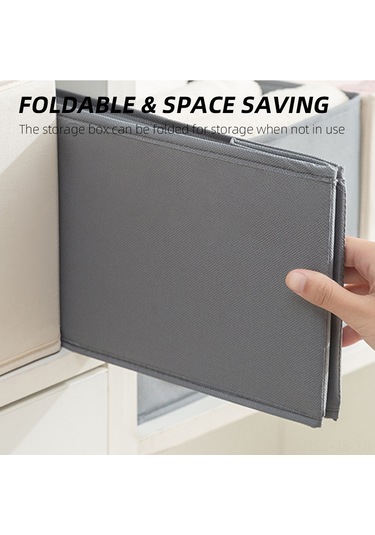 Jeemson Gri 7 Bölmeli Oxford Kumaş Dolap Çekmecesi, 36x25x20 Cm, Su Geçirmez, Deforme Olmayan, Giysi Organizatörü Gri