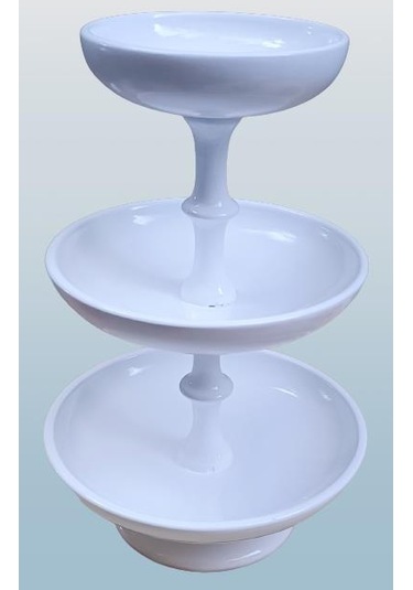 Hobi Adn Dekoratif Kuruyemiş Meyve Sunumluk Ahşap Mdf Beyaz Lake Boya El Yapım