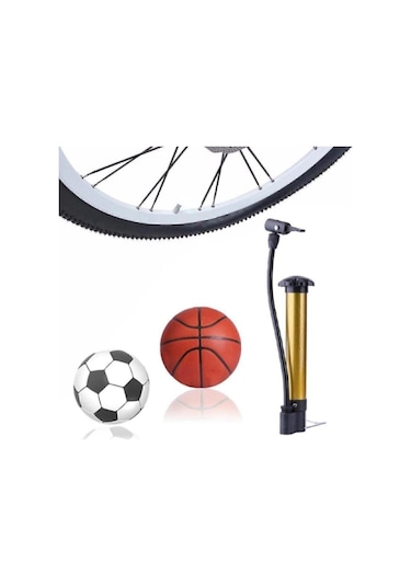 Bisiklet Pompası Bisiklet El Hava Pompası Lastik Top Şişirme Iğne Hediye