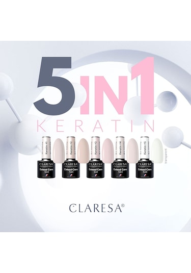 Claresa Keratin 5in1 Renkli Base Coat Nude Pembe Serisi 02 - 5g