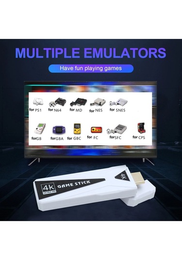 M10 Hdmı 4k Kablosuz Tv Stick 10000+oyun Android Retro Oyun Konsolu
