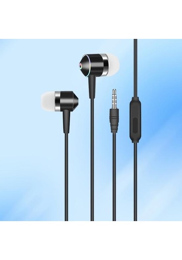 Mikrofonlu Kablolu Kulaklık Rahat Kablolu Kulaklık Çevreleyen Bas Ses Müzik Çağrısı İçin Kulak İçi Kulaklık