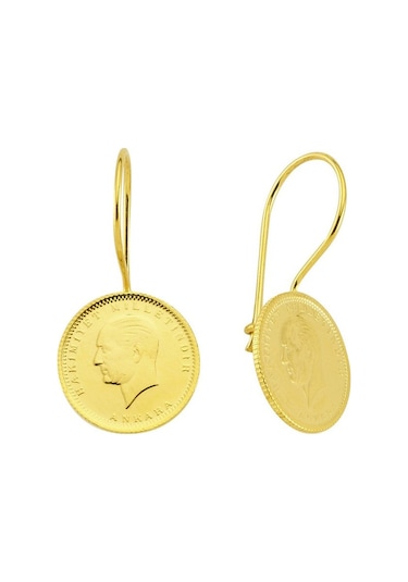 Ata Çeyrekli Küpe 4,50 Gram 22 Ayar Altın