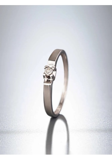 Uvelirnye Tradicii 925 Ayar Gümüş Doğanın Elmaslı Yüzüğü 76741472 Gri