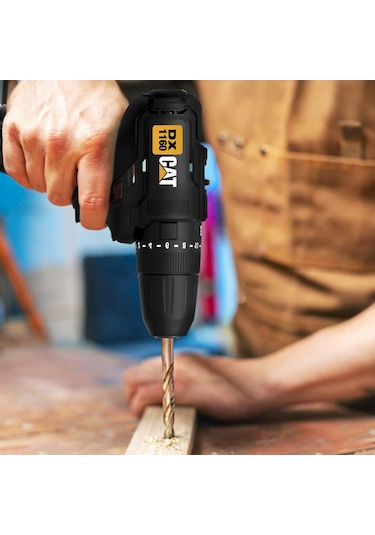 Cat DX1160 12V 2.0AH Li-ion Çift Akülü Darbeli Matkap + DA01901 32 Parça Aksesuar Seti