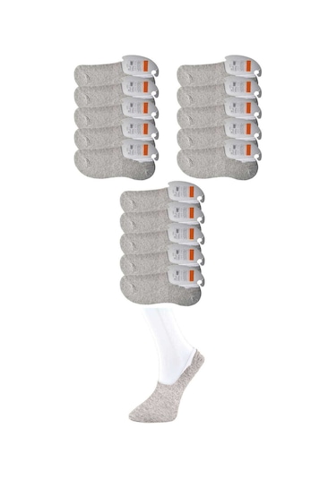 Gri Erkek Babet Çorap 15 çift Gri Melanj