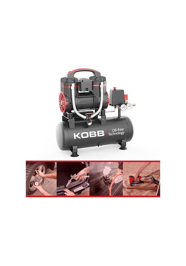 Kobb KBK8S 1.2 Hp 8 L 8 Bar Yağsız Sessiz Taşınabilir Hava Kompresörü