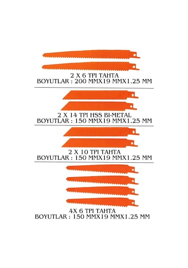 10 Parça Tilki Kuyruğu Testere Bıçakları Ağaç Metal Testere Bıçak
