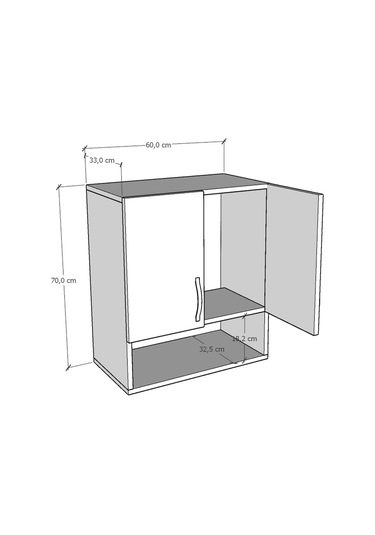 Modern Banyo Üst Modül Beyaz