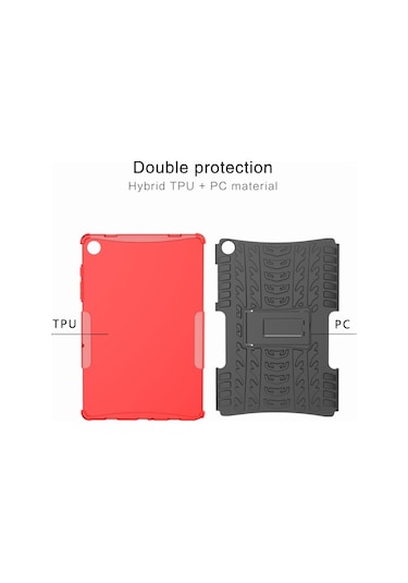 Samsung Galaxy Uyumlu Tab A9 Lastik Dokusu Tpu + Pc Tablet Kılıfı