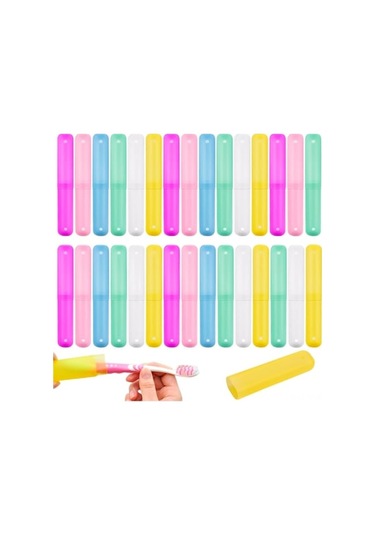 30 Adet Abs Plastik Seyahat Fırçak Kutusu - Havalandırma Delikleriyle Kurulu, Taşınabilir, Çeşitli Renkler, Seyahat/kamp İçin Uygun Yeşil Yeşil