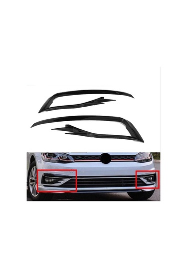 Autogp Vw Golf 7.5 Gti Ön Sis Kaplaması Siyah 2017 / 2020 Cmvwgo7asıskap
