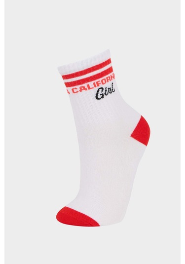 DeFacto Kız Çocuk 3'lü Pamuklu Uzun Çorap E6280A8NSKR1